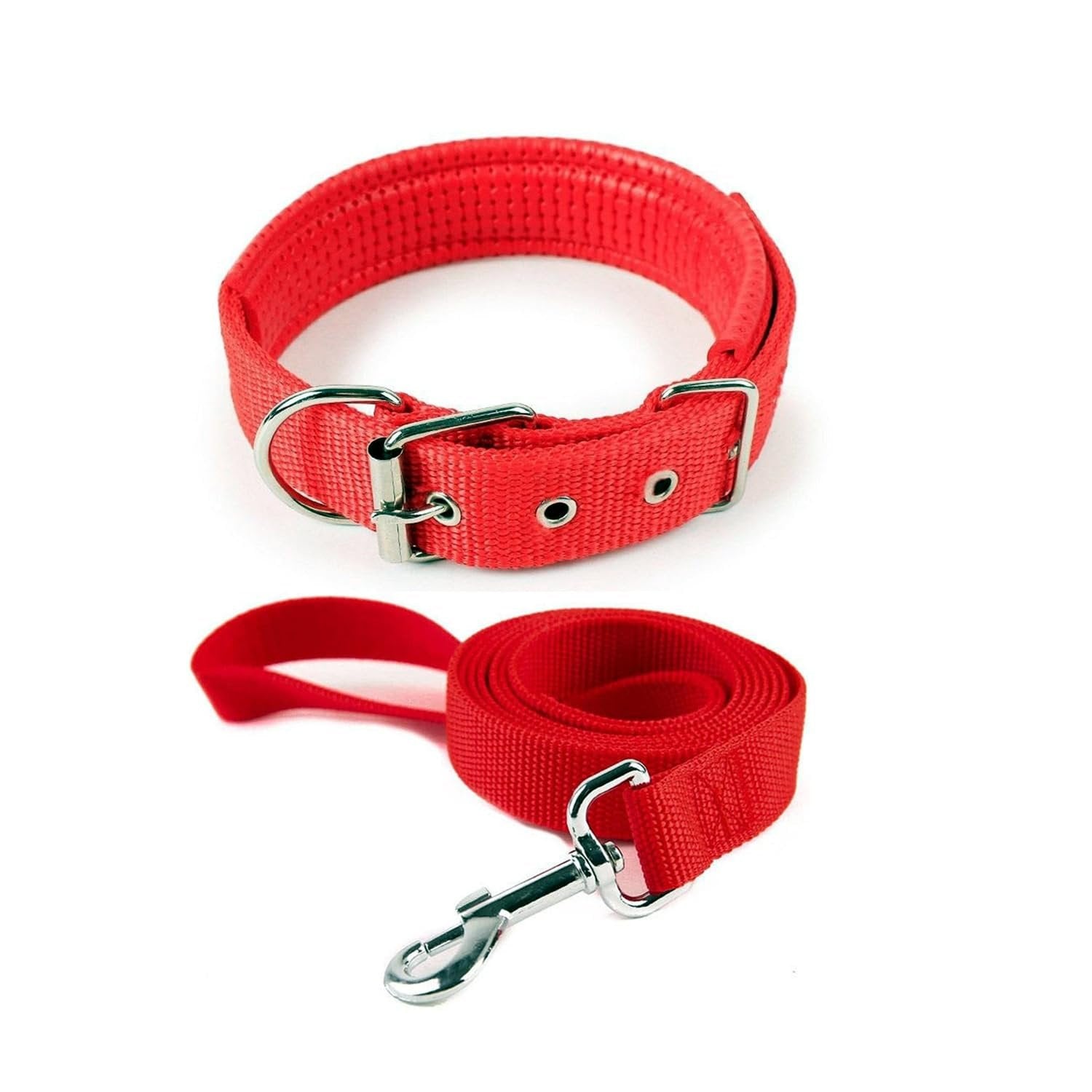 Pawington Adjustable Belt and Leash Set for Dogs (1 Inch) - Red