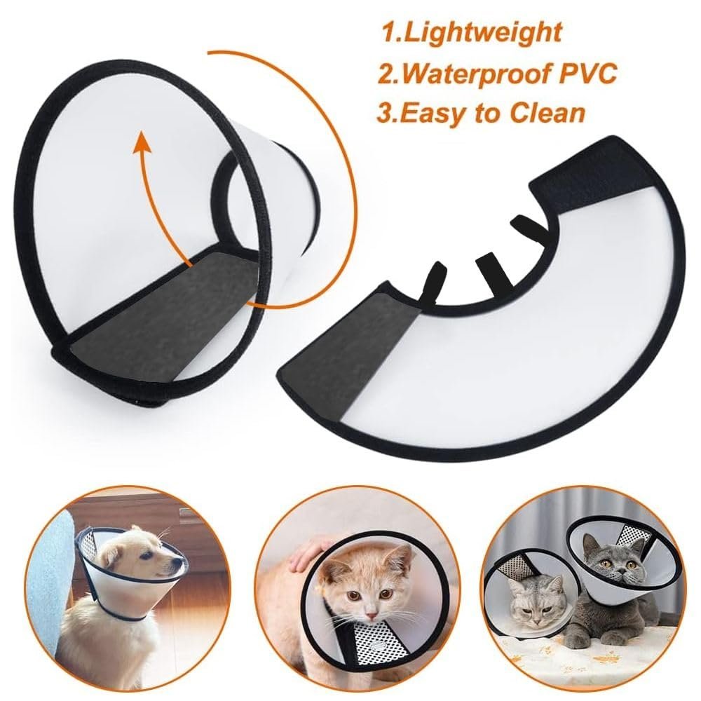 Pawington Adjustable Cat Recovery Cone Collar - White
