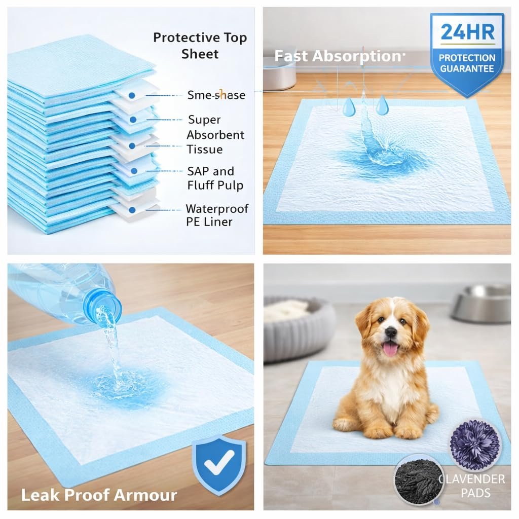 Pawington Dog Training Pads 60 x 45 cm (Pack of 10)