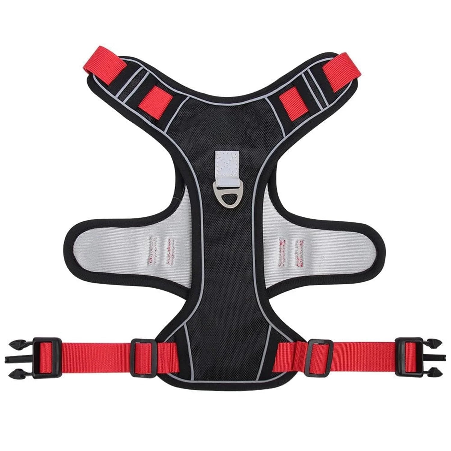 Pawington Reflective No Pull Dog Harness & Leash Set XL (22-45Kg) - Black/Red